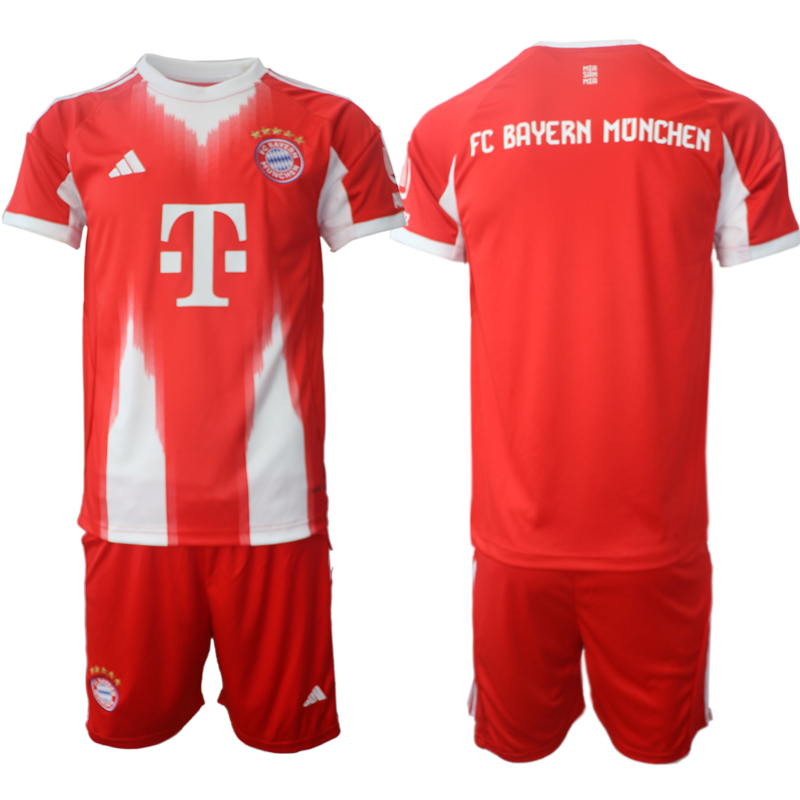 Men 2025-2026 Club Bayern Munich home red Blank Soccer Jersey